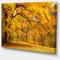Designart - Golden Autumn Forest - Landscape Photography Canvas Print